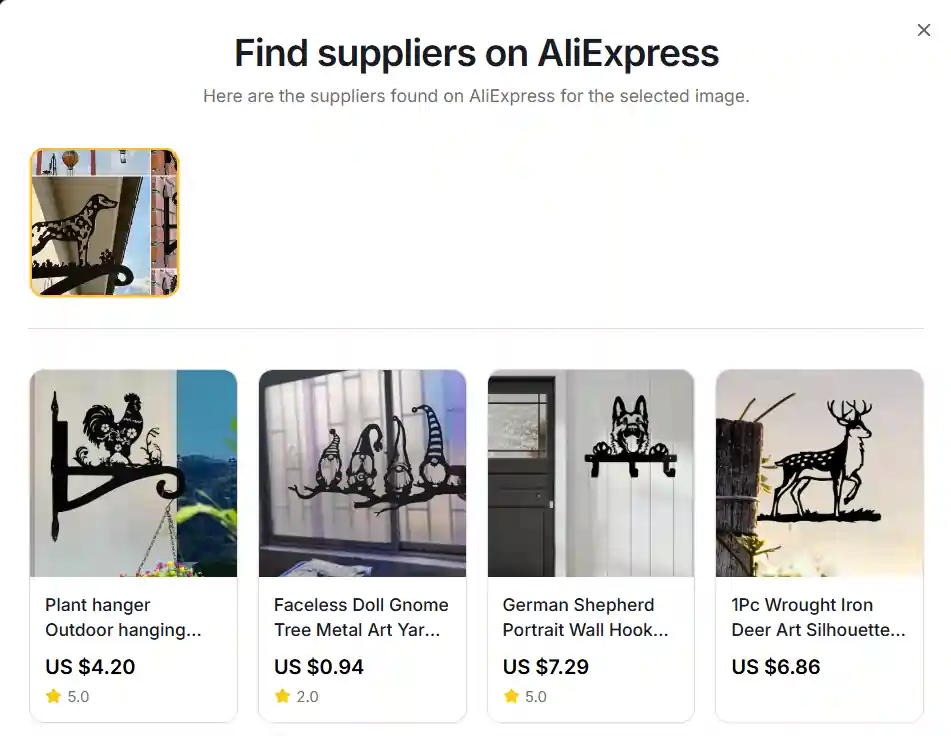 Minea's supplier finder tool & AliExpress