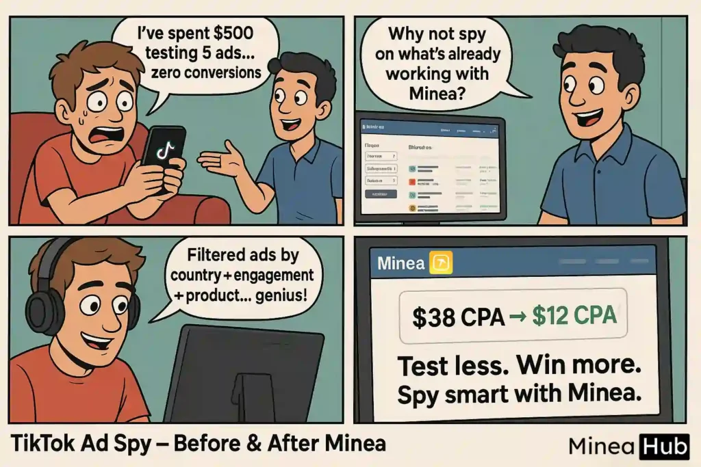 Spy on TikTok Ads with Minea