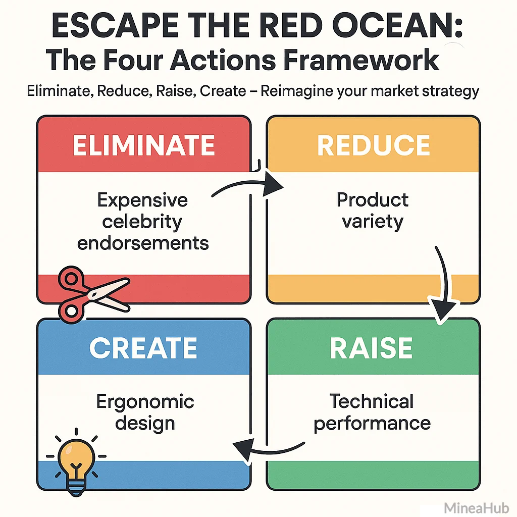 Using the ERRC Grid to eliminate industry norms and red ocean bloodbath